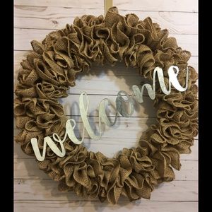 Burlap Welcome Wreath